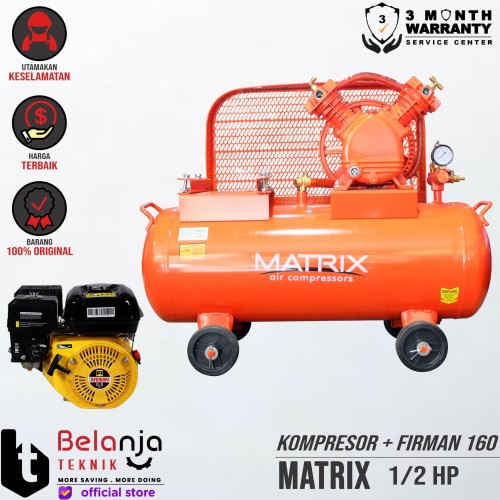 [EZM.3503843] Matrix Mesin Kompresor Angin 0.5 Hp Firman SFE 160 5.5 Air Compressor