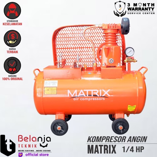 [EZM.3503847] Matrix Mesin Kompresor Angin 0.25 Hp Air Compressor 30 Liter 1/4 Hp
