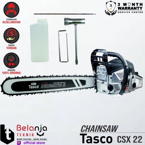 [EZM.3503863] TASCO Mesin Gergaji Kayu CSX 22 Chainsaw CSX22 22 Inch Chain Saw