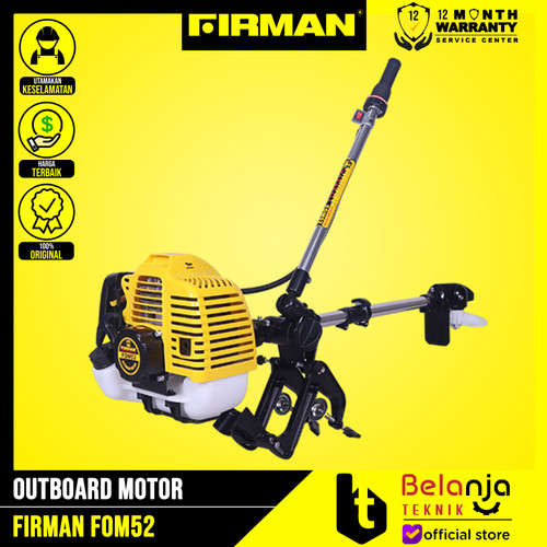 [EZM.3503874] Firman Outboard Motor FOM 52 Mesin Tempel Kemudi Kapal As Ketinting