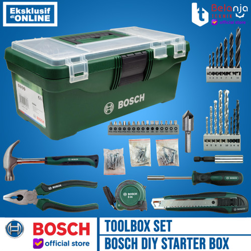 Bosch Toolkit Set 73 Pcs Toolset Toolbox 73Pc Tool Kit DIY Starter Box