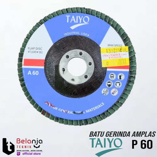 [EZM.3503905] Taiyo Mata Batu Gurinda Amplas Susun 4" Inch Grid Grit 60 Flap Disc 4