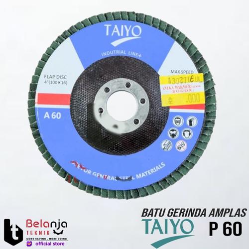 [EZM.3503905] Taiyo Mata Batu Gurinda Amplas Susun 4" Inch Grid Grit 60 Flap Disc 4