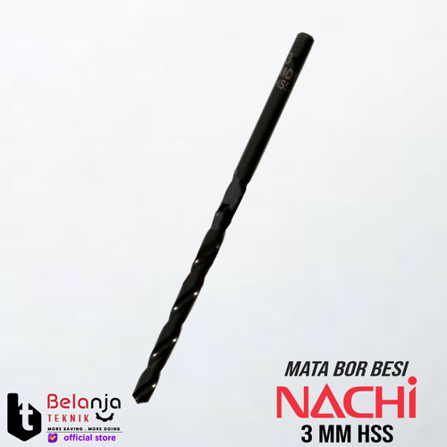 [EZM.3503978] Nachi Mata Bor Besi HSS 3 mm Shank Lurus Drill Bit 3mm Original