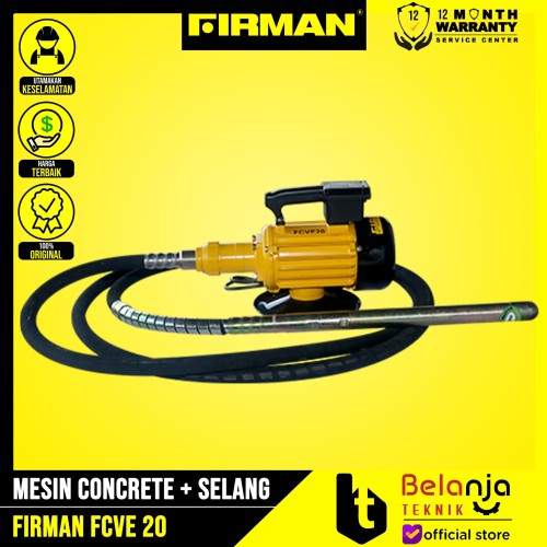 [EZM.3503948] FIRMAN Mesin Pemadat Beton FCVE 20 Concrete Vibrator Selang 4 M FCVE20