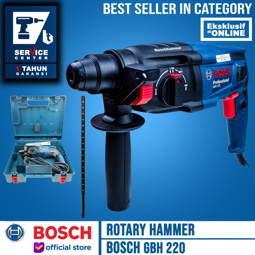 [EZM.3503998] Bosch Mesin Bor Tembok Rotary Hammer Drill GBH 2-20 DRE 20 MM 600 Watt