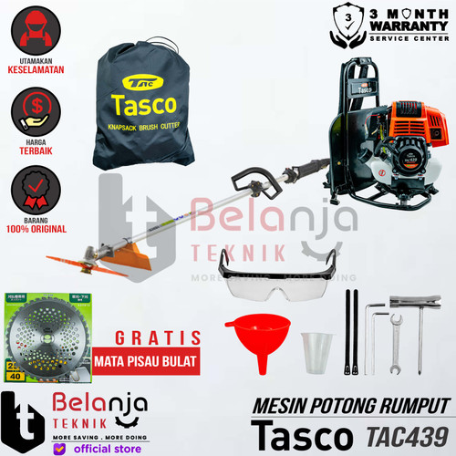 [EZM.3504011] Tasco Mesin Potong Rumput Gendong TAC 439 Brush Cutter 4 Tak TAC439