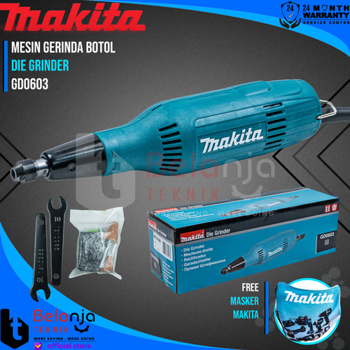 [EZM.3506740] Makita Mesin GURINDA Tangan Botol GD 0601 DIE GRINDER GD0601 400 WATT