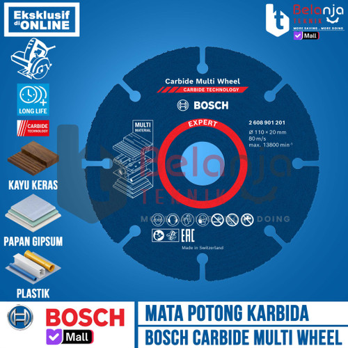 [EZM.3504022] Bosch Mata Potong Kayu Plastik Carbide Multi Wheel Multipurpose 4 Inch