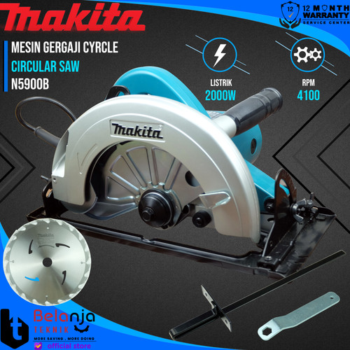 [EZM.3504030] Makita Mesin Potong Kayu N 5900 B Circular Saw 2000 W 9 Inch N5900B