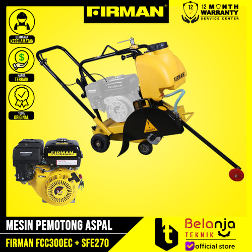 [EZM.3504042] FIRMAN Mesin Potong Aspal FCC 300 EC Concrete Cutter Penggerak SFE270
