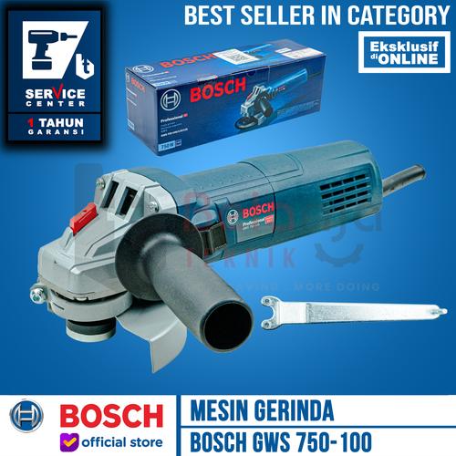 [EZM.3504056] BOSCH Mesin Gerinda Tangan Listrik 4" GWS 750-100 Angle Grinder 4 Inch