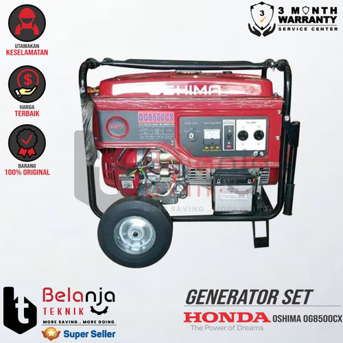 HONDA OSHIMA Genset 6000 WATT OG 8500 CX Generator Set 4 tak Bensin