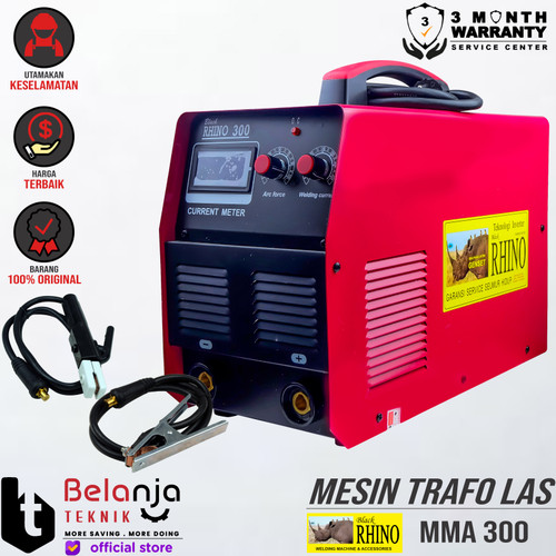 [EZM.3504069] Black RHINO Mesin Travo Las MMA 300 A DC INVERTER Welder BEST SELLER