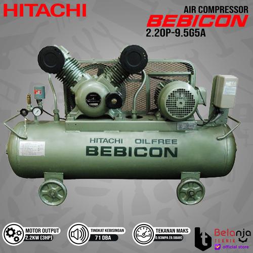 [EZM.3504109] HITACHI Air Compressor Bebicon 2.2OP-9.5G5A 3 HP Kompresor Angin 3HP
