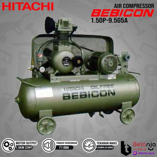 [EZM.3504110] HITACHI Air Compressor Bebicon 1.5OP-9.5G5A 2 HP Kompresor Angin 2HP