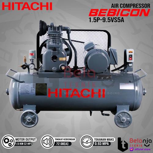 [EZM.3504120] HITACHI Air Compressor Bebicon 1.5P-9.5VS5A 2 HP Kompresor Angin 220V