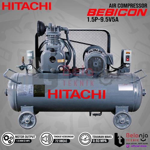 [EZM.3504121] HITACHI Air Compressor Bebicon 1.5P-9.5V5A 2 HP Kompresor Angin 2HP