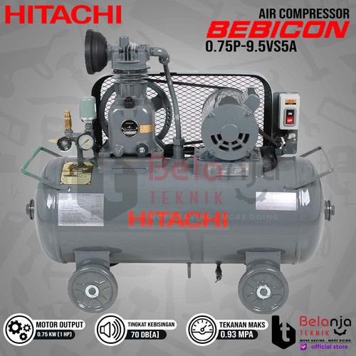 [EZM.3504123] HITACHI Air Compressor Bebicon 0.75P-9.5VS5A 1 HP Kompresor Angin 1HP