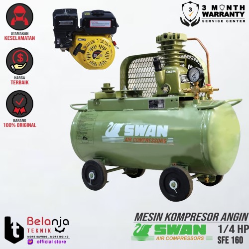 [EZM.3505244] Swan 0.25 HP - AIR COMPRESSOR (TANPA MESIN PENGGERAK)
