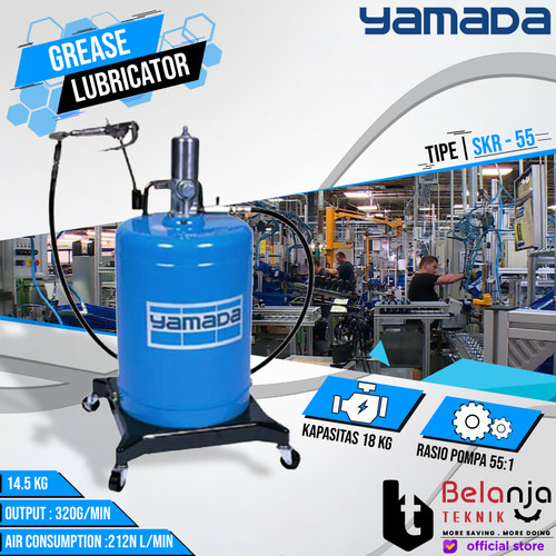 [EZM.3504133] YAMADA Grease Lubricator Alat Pelumas SKR 55 Pompa Gemuk Angin SKR55