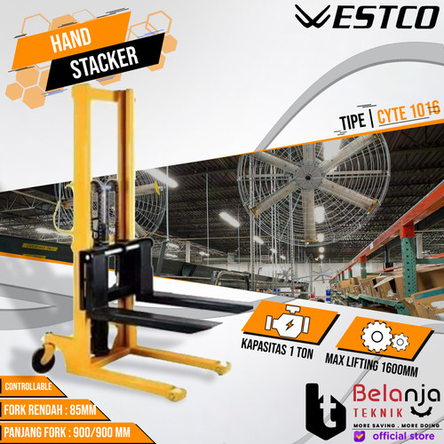 [EZM.3504134] WESTCO Hand Stacker Lift CYTE 1016 Forklift CYTE1016 1 Ton TERMURAH