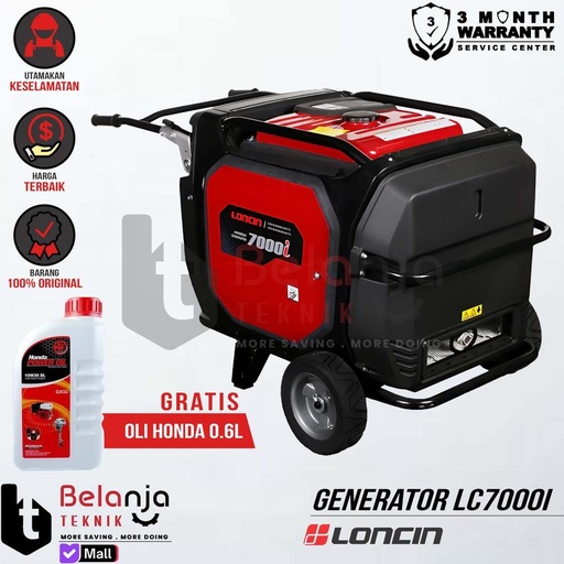 LONCIN Genset Bensin Silent LC7000I 7000W Generator LC 7000 I Inverter