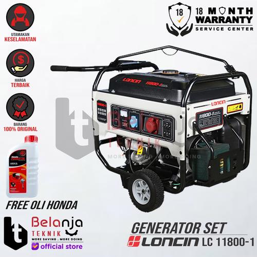 [EZM.3504192] LONCIN Generator Set Bensin LC 11800-1 8500 Watt Genset 3 Phase eSTART