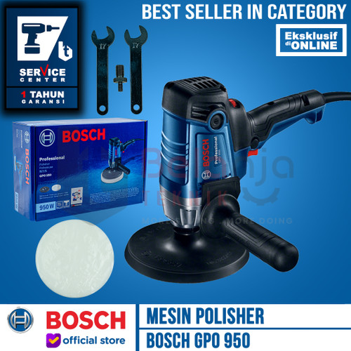 BOSCH Polisher GPO 950 MESIN POLES GPO950 950 WATT 180mm PEMOLES MOBIL