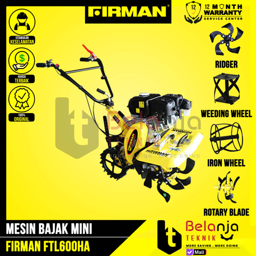 [EZM.3504355] FIRMAN Mesin bajak mini FTL 600 HA Cultivator FTL 600HA PARIT FTL600HA