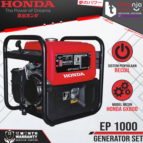 [EZM.3504363] Honda Genset EP 1000 750 Watt Generator Set Listik EP1000 Genset Mini