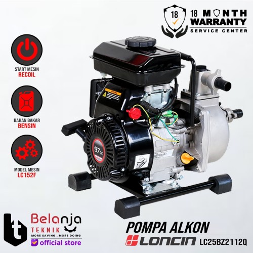 [EZM.3504411] Loncin Pompa Alkon Irigasi Air Bensin 1 Inch LC 25 ZB 21 1.2Q 4 Tak