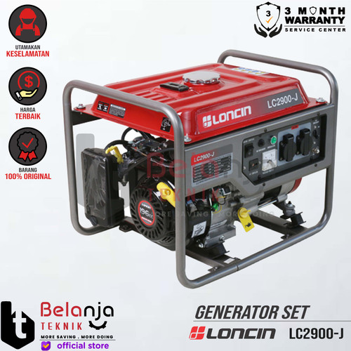 [EZM.3504432] Loncin Genset LC 2900 J 2000 Watt Generator Set LC2900J LC 2900J