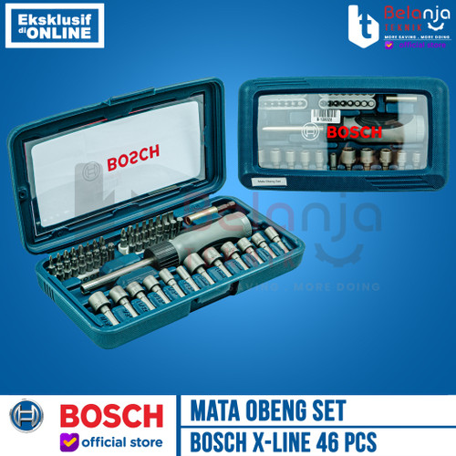 Bosch Screwdriver Set X-line 46 Pcs Mata Obeng Sock Kunci Shock Set