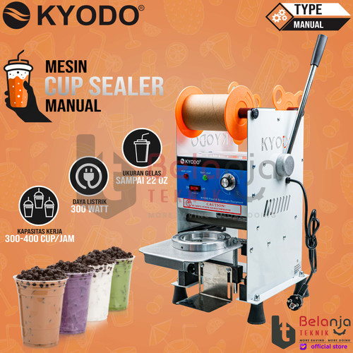 [EZM.3504452] Kyodo Mesin Cup Sealer Mesin Press Gelas Manual Kyodo 300 WATT