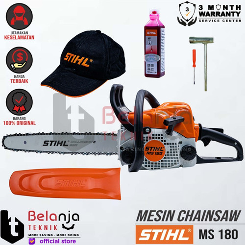 [EZM.3504609] STIHL Chainsaw MS 180 16 Inch Mesin Potong Kayu MS180 Gergaji Kayu 16"