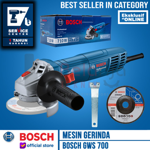 [EZM.3504619] Bosch Mesin Gerinda Tangan 4 In GWS 700 FREE 1 BATU GURINDA GWS700 4"