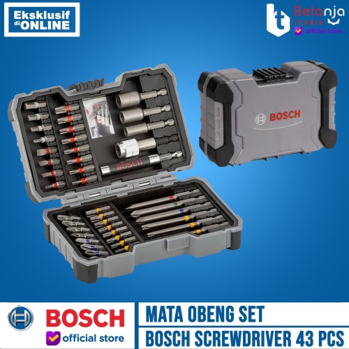[EZM.3504653] BOSCH MATA OBENG SET 43 PCS / Screwdriver Set 43PCS PH PZ ORIGINAL