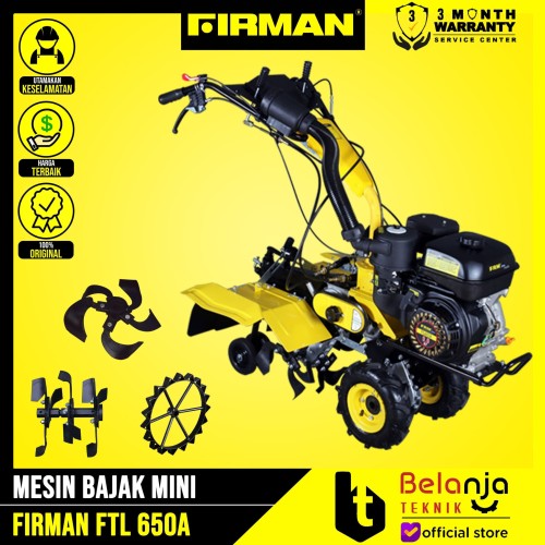 [EZM.3504667] Cultivator FIRMAN FTL 650 A Mesin Bajak Mini Parit Bedengan FTL650A
