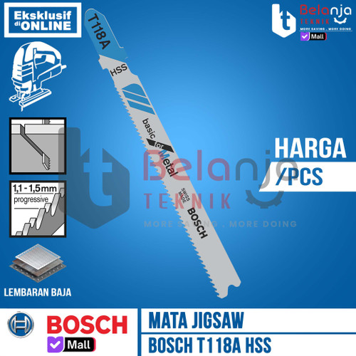 [EZM.3504681] BOSCH MATA JIGSAW T118A HSS Basic for METAL
