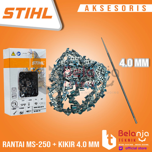 [EZM.3506733] Stihl Rantai Potong Chainsaw MS 250 20 Inchi 38T Plus Kikir 4.0 mm
