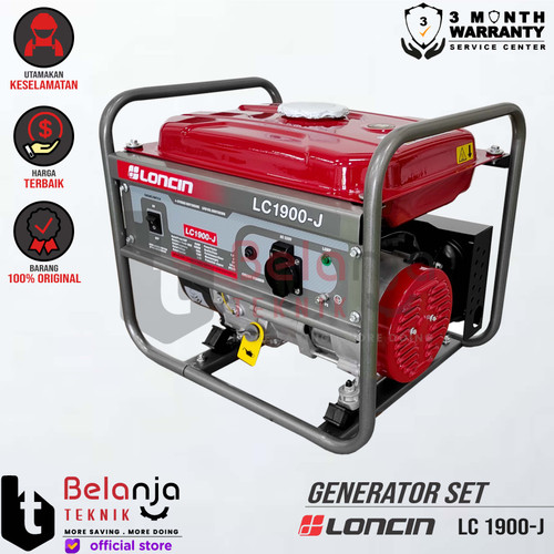 [EZM.3504850] Genset Bensin - Loncin LC 1900 J - 1000 Watt - Generator Set