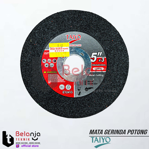 [EZM.3505062] Taiyo Batu Gurinda 5" Inch x 3 mm Mata Gerinda Potong Besi Cutting 5