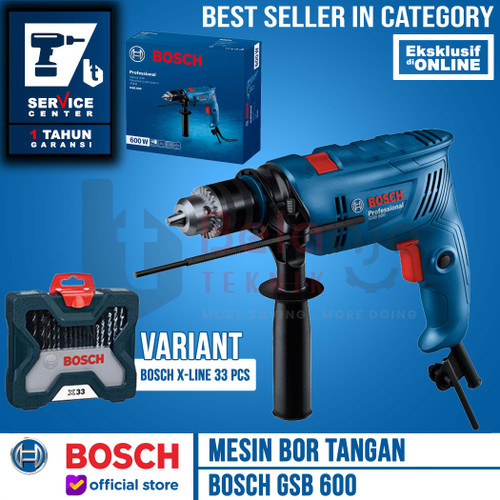 [EZM.3505096] Bosch Mesin Bor Tangan GSB 600 Mata Bor Set Kombinasi X-Line 33 pcs