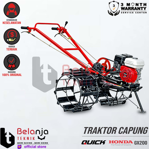 [EZM.3505124] Mesin Traktor - Quick Capung Metal + Mesin Engine Honda GX 200