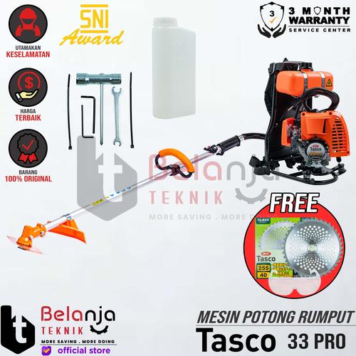 [EZM.3505200] Tasco Mesin Potong Rumput Gendong TAC 33 PRO Brush Cutter 2Tak TAC33