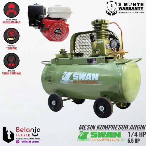 [EZM.3505238] Swan 0.25 hp UNLOADER AIR COMPRESSOR - KOMPRESOR ANGIN & ENGINE 5.5HP