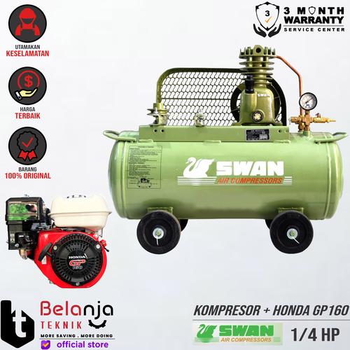 [EZM.3505241] Swan Mesin Kompressor Udara 0.25 HP + Engine Honda GP 160 Jialing