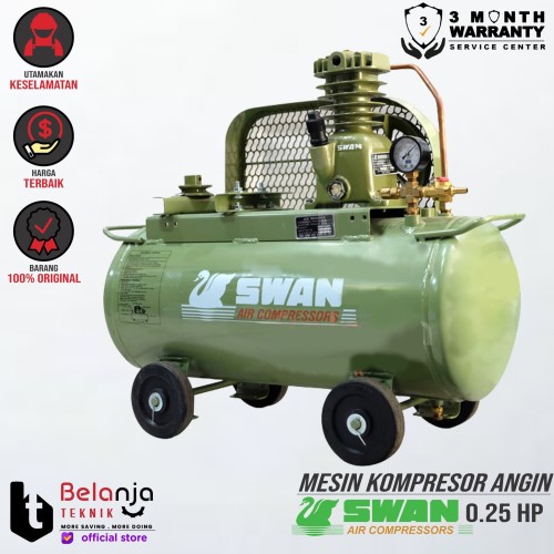 [EZM.3505244] Swan 0.25 HP - AIR COMPRESSOR (TANPA MESIN PENGGERAK)