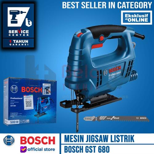 [EZM.3505255] BOSCH Jigsaw GST 680 Mesin Potong Gergaji 68 MM 500 WATT GST680 68MM